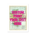 Map print of Devon | Personalised Map Print | Map Print with custom wording - Unframed wall art