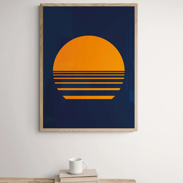 Disco Sunset - Graphic Wall Art - Unframed - Beach House Art