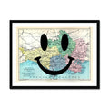 Dorset Makes Me Happy (Dorset Map) Vintage Map Art - Framed - Beach House Art