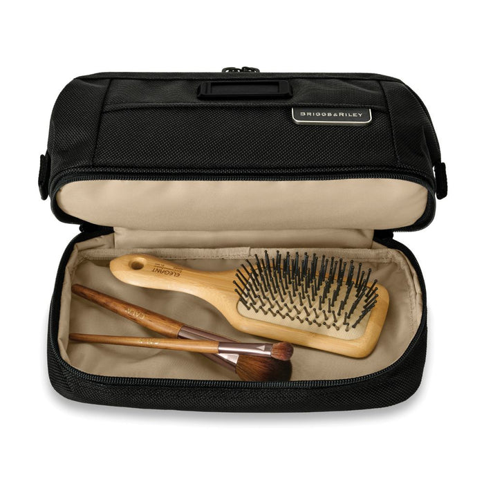 Briggs & Riley Luggage Duo Essential Kit - Baseline 2, sleek black washbags with multiple compartments for organization.