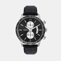 E Class Men Quartz Black Dial Multi-Function Leather Watch TWEG14900