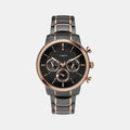 Timex Round Black Chronograph watch