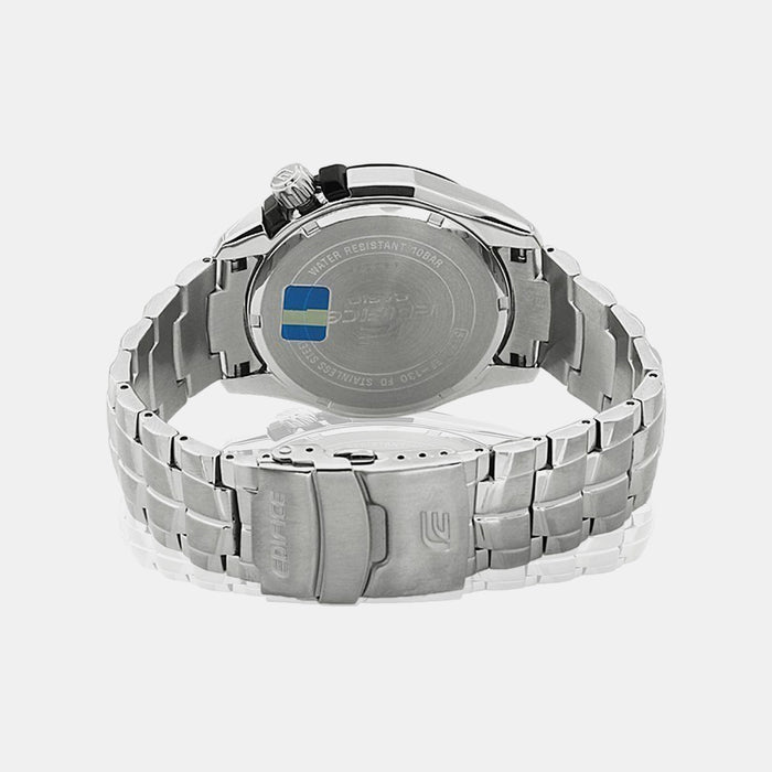Edifice Men Quartz Black Dial Analog Stainless Steel Watch ED417