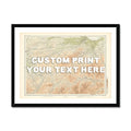 Edinburgh Personalised Map Print | Map Print of Edinburgh | White Hand Drawn Font - Framed Wall Art