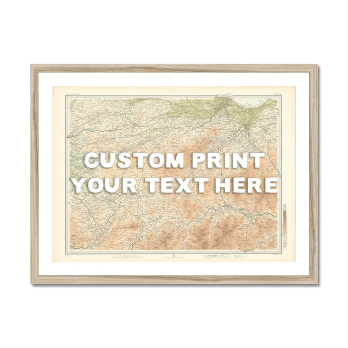 Edinburgh Personalised Map Print | Map Print of Edinburgh | White Hand Drawn Font - Framed Wall Art
