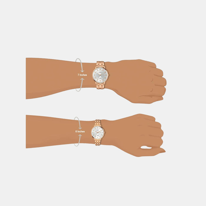 Timex Round Quartz Analog Couple watch