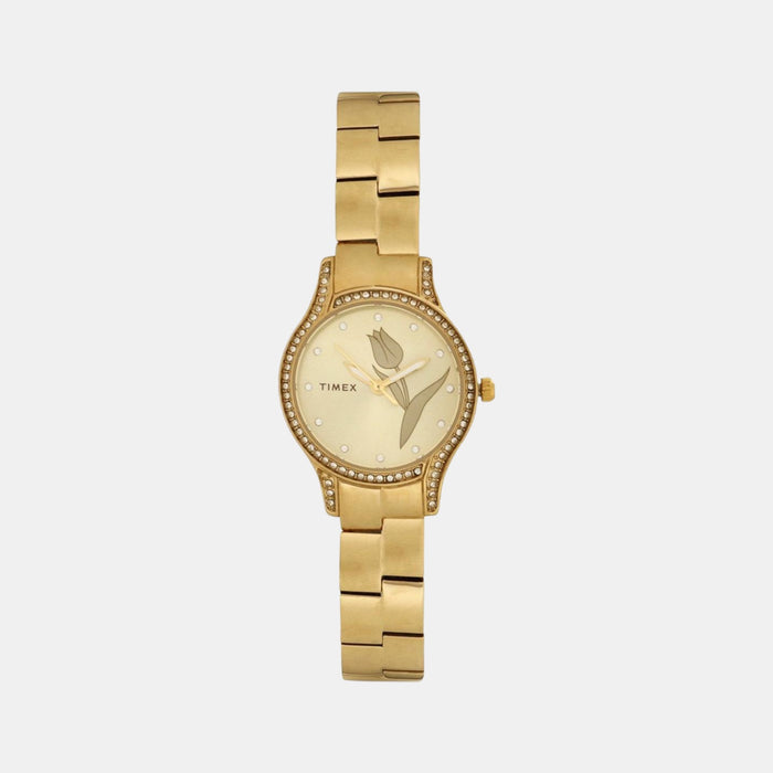 Timex Round Gold Analog watch