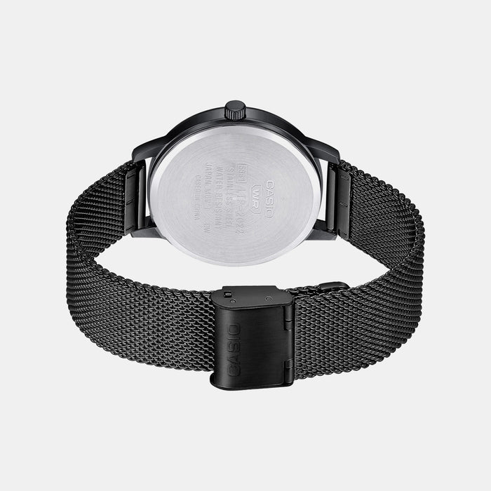 Enticer Men Quartz Black Dial Analog Mesh Watch A1990