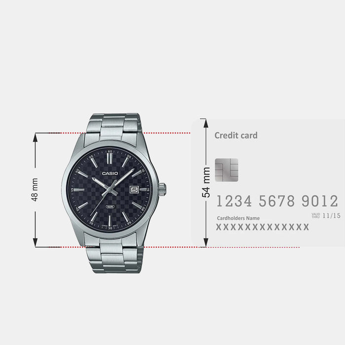Enticer Men Quartz Black Dial Analog Stainless Steel Watch A2092