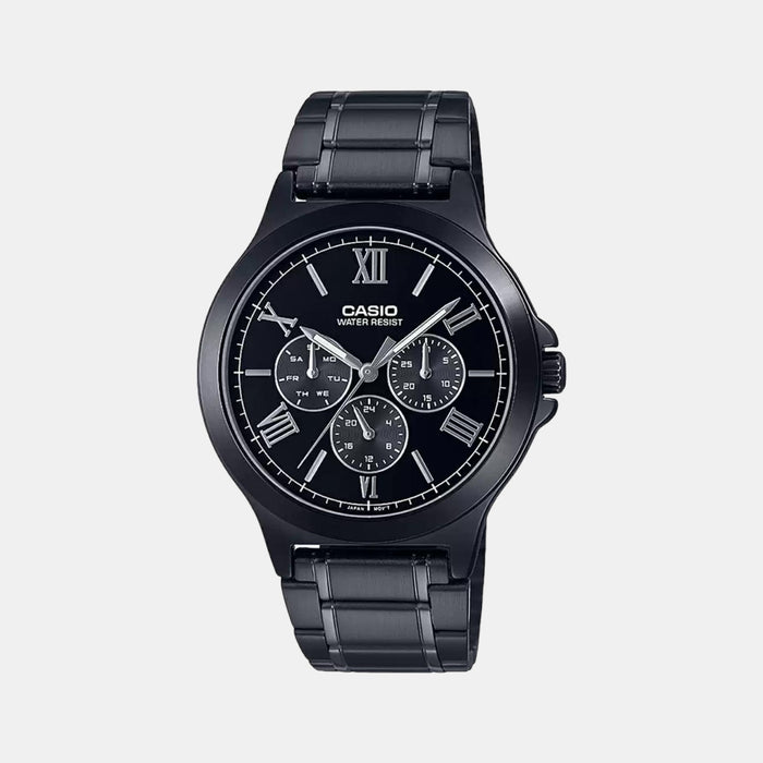 Casio Round Black Chronograph watch