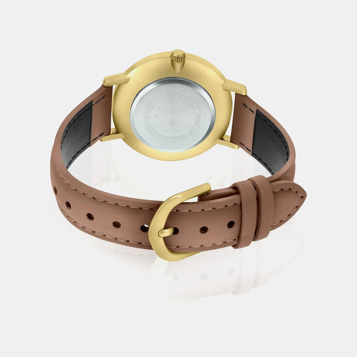 Enticer Men Quartz Brown Dial Analog Leather Watch A1783