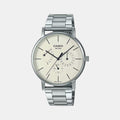 Casio Round Silver Chronograph watch