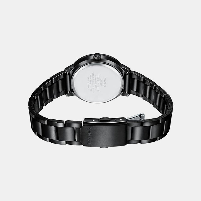 Enticer Women Quartz Black Dial Analog Stainless Steel Watch A1938
