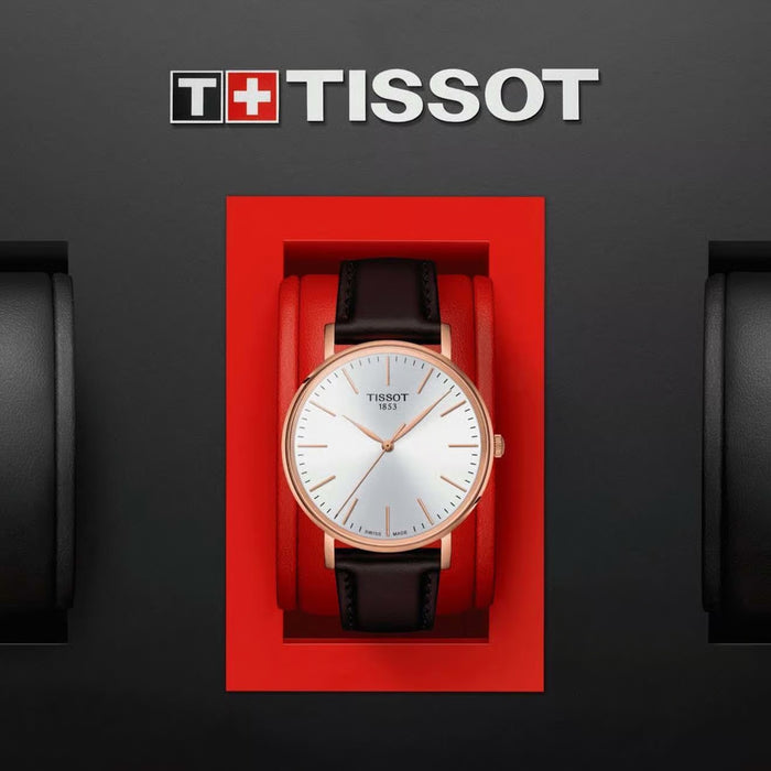 Everytime Unisex Quartz White Dial Analog Leather Watch T1434103601100