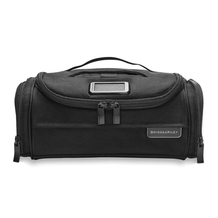 Briggs & Riley Baseline 2 executive essentials kit washbag in black, featuring multiple compartments for organization.