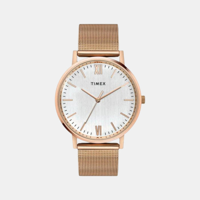 Fashion Men Quartz Silver Dial Analog Stainless Steel Watch TW0TG8011