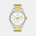 Timex Round White Chronograph watch