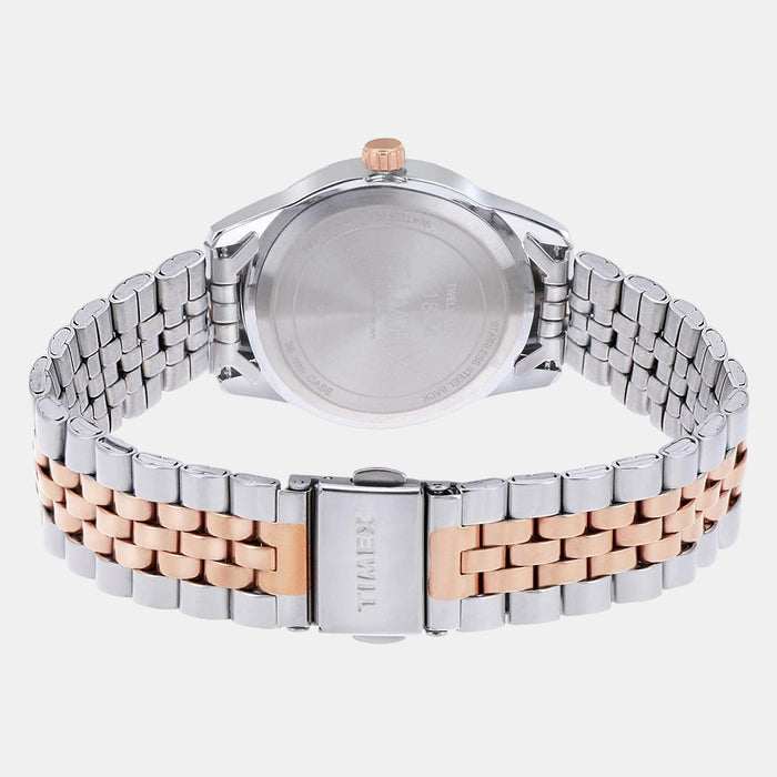 Timex Women Round Rose Gold watch