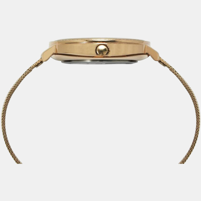 Timex Women Round Rose Gold watch