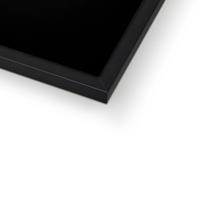 Black frame corner on a white background