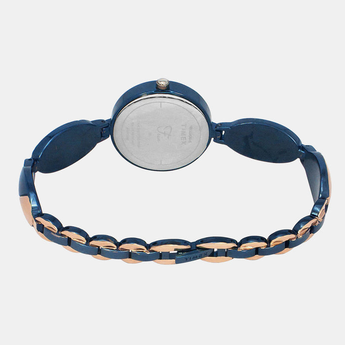 Fria Women Quartz Blue Dial Analog Brass Watch TWEL16304