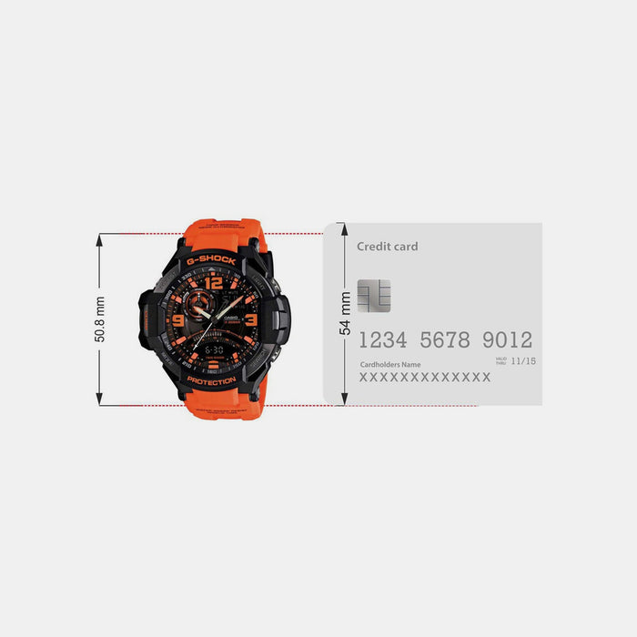 G-Shock Men Quartz Red Dial Analog-Digital Resin Watch G468
