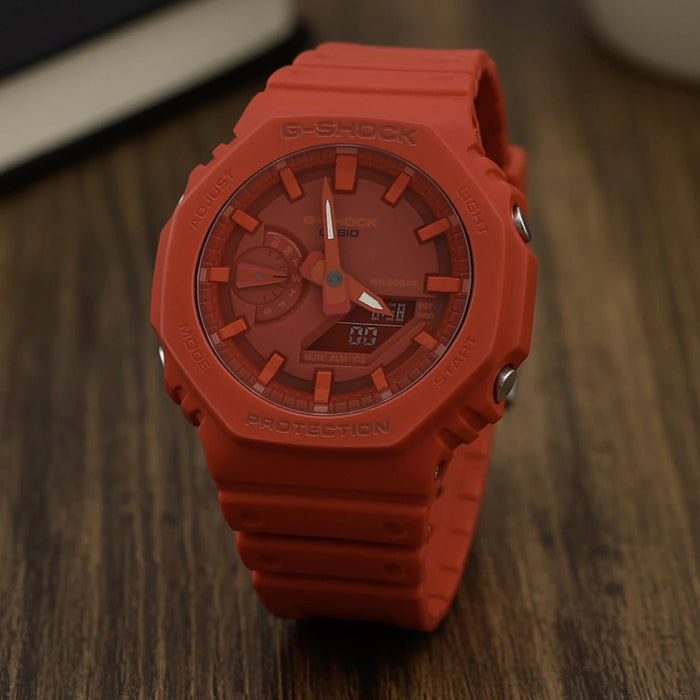 G-Shock Men Quartz Red Dial Analog-Digital Resin Watch G988