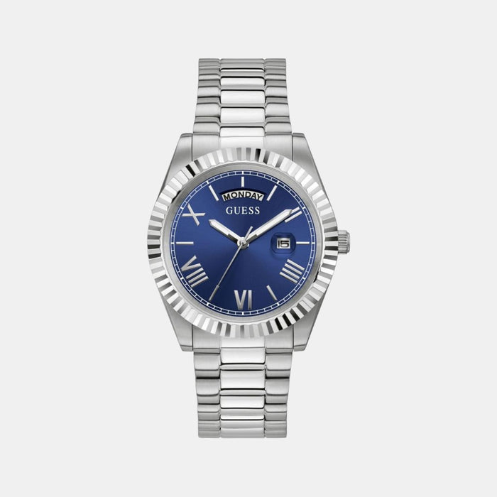 Guess Round Blue Analog watch