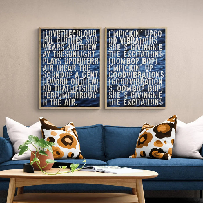 Good Vibrations No 1: Typography Art Print - Unframed - Beach House Art