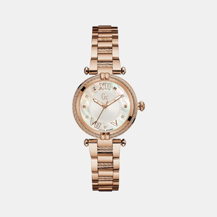 GC Round White Analog watch