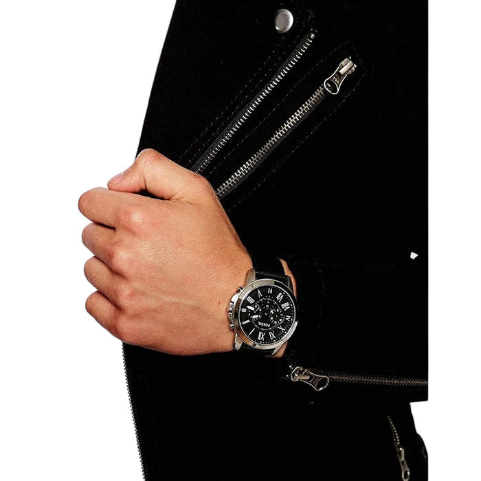Fossil Leather Black watch