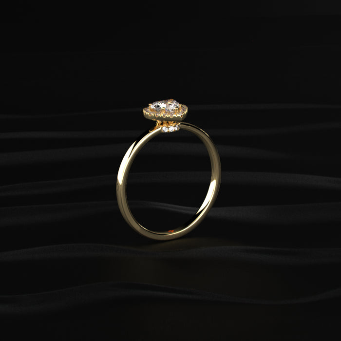 Heart Diamond Halo Ring | Earthly Jewels