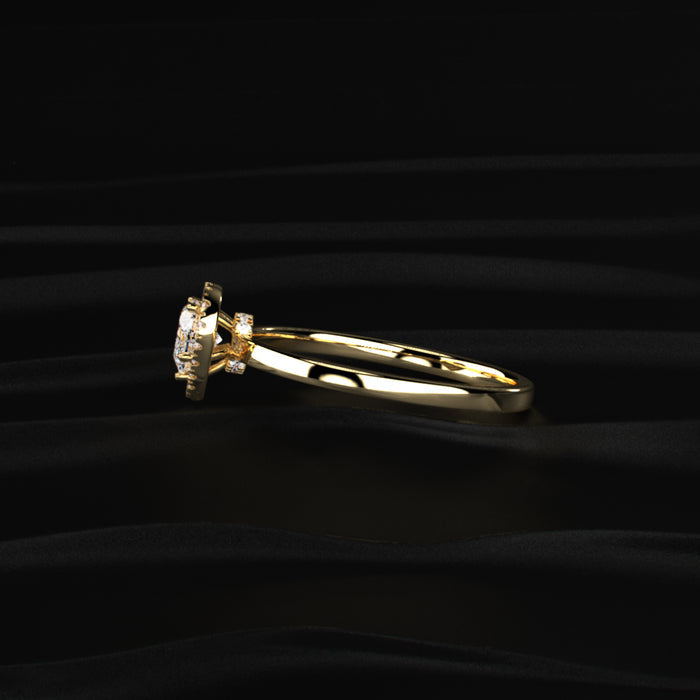Heart Diamond Halo Ring | Earthly Jewels