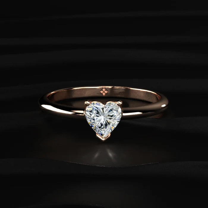 Heart Shape Solitaire Ring | Earthly Jewels