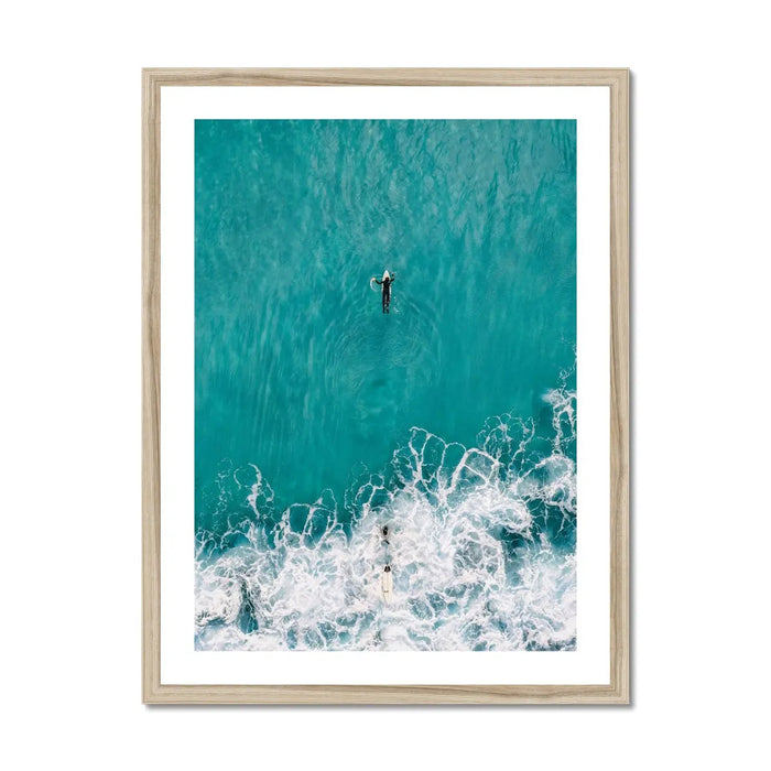 Jade Surfer (Aerial Beach Photography) - Framed - Beach House Art
