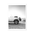 Land Rover Defender Beach at Dawn Photography Print - Unframed