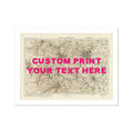 Leeds Personalised Map Print | Custom Map of Leeds | Pink Hand Drawn Font - Unframed Wall Art
