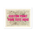 Leeds Personalised Map Print | Custom Map of Leeds | Pink Vintage Font - Unframed Wall Art