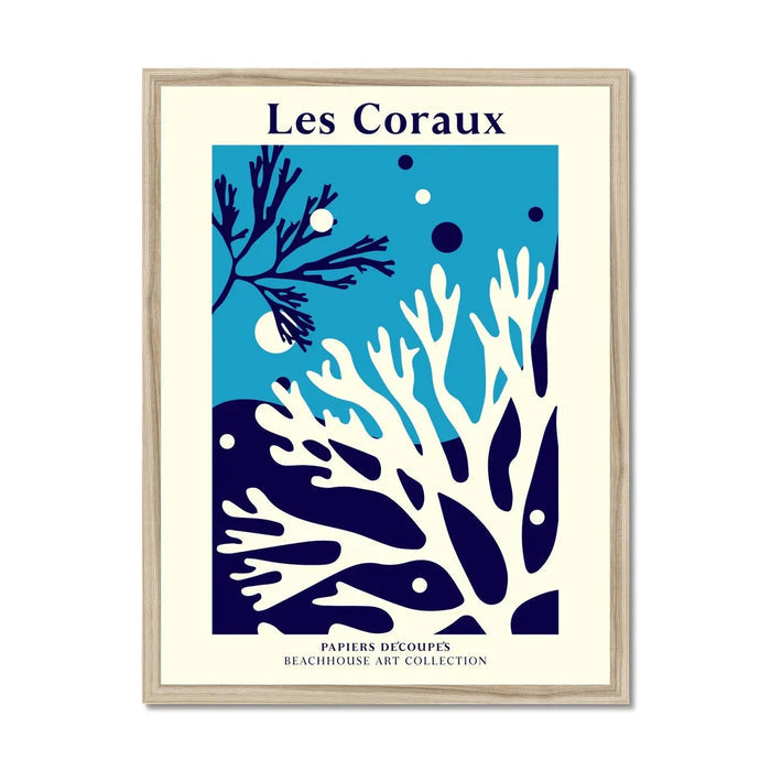 Les Coraux - Graphic Wall Art - Framed - Beach House Art