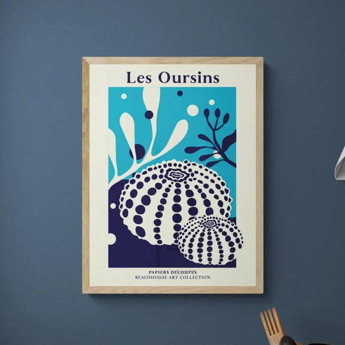 Framed sea urchin art print