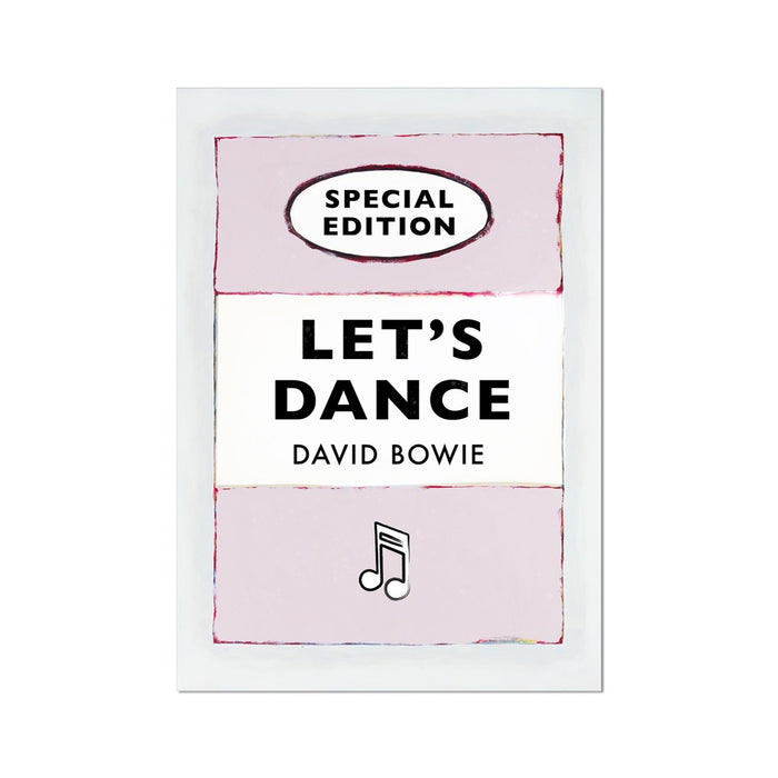 Let's Dance Lyric on Vintage Style Book Cover Print  - Unframed