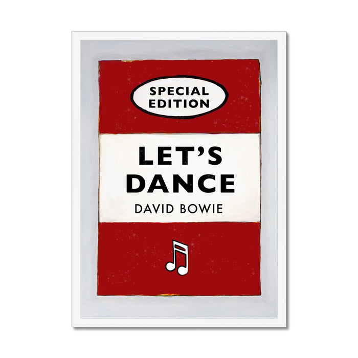 Let's Dance Quote on  Vintage Style Book Cover Print in Red - Unframed