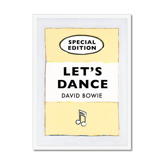 Let's Dance (Yellow) Lyric Book Cover Print - Unframed