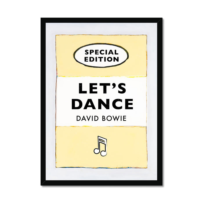 Let's Dance (Yellow) Lyric Book Cover Print - Unframed