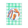 Lobster Painting on Green Gingham | Kitchen Wall Art - Unframed