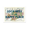 Loch Ness Map Print | My Happy Place Navy - Unframed
