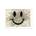 London Makes Me Happy (London Map) Vintage Map Art - Unframed - Beach House Art