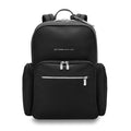 Medium black backpack by Briggs & Riley Luggage with stylish Rhapsody design, featuring adjustable straps and multiple pockets.