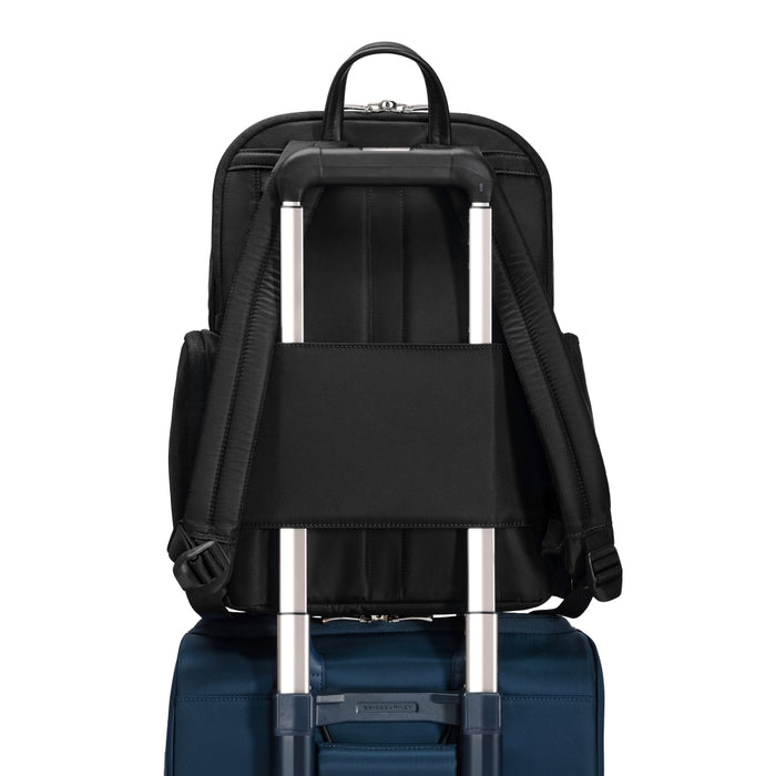 Briggs & Riley Rhapsody medium backpack in black, featuring sleek design and spacious compartments for travel and daily use.