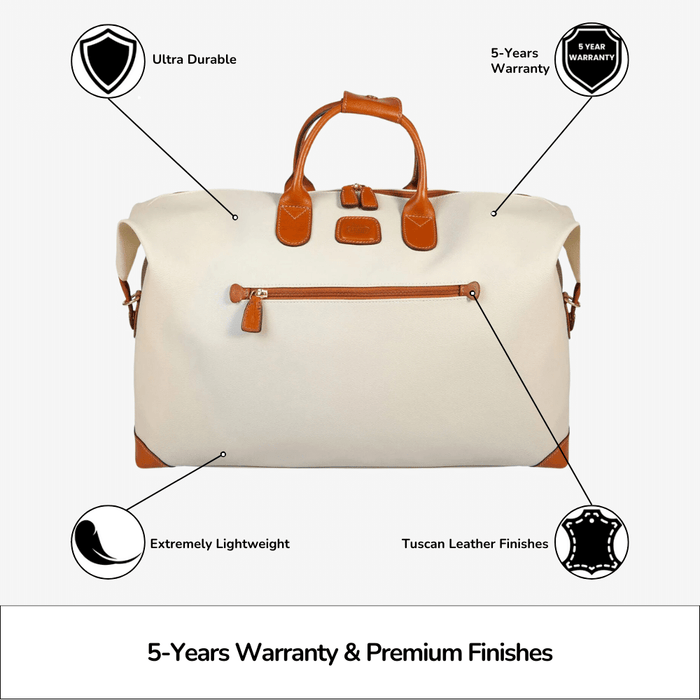 Bric's Medium Clipper Duffle in Firenze with sturdy handles and zip closure, ideal for travel and weekend trips.